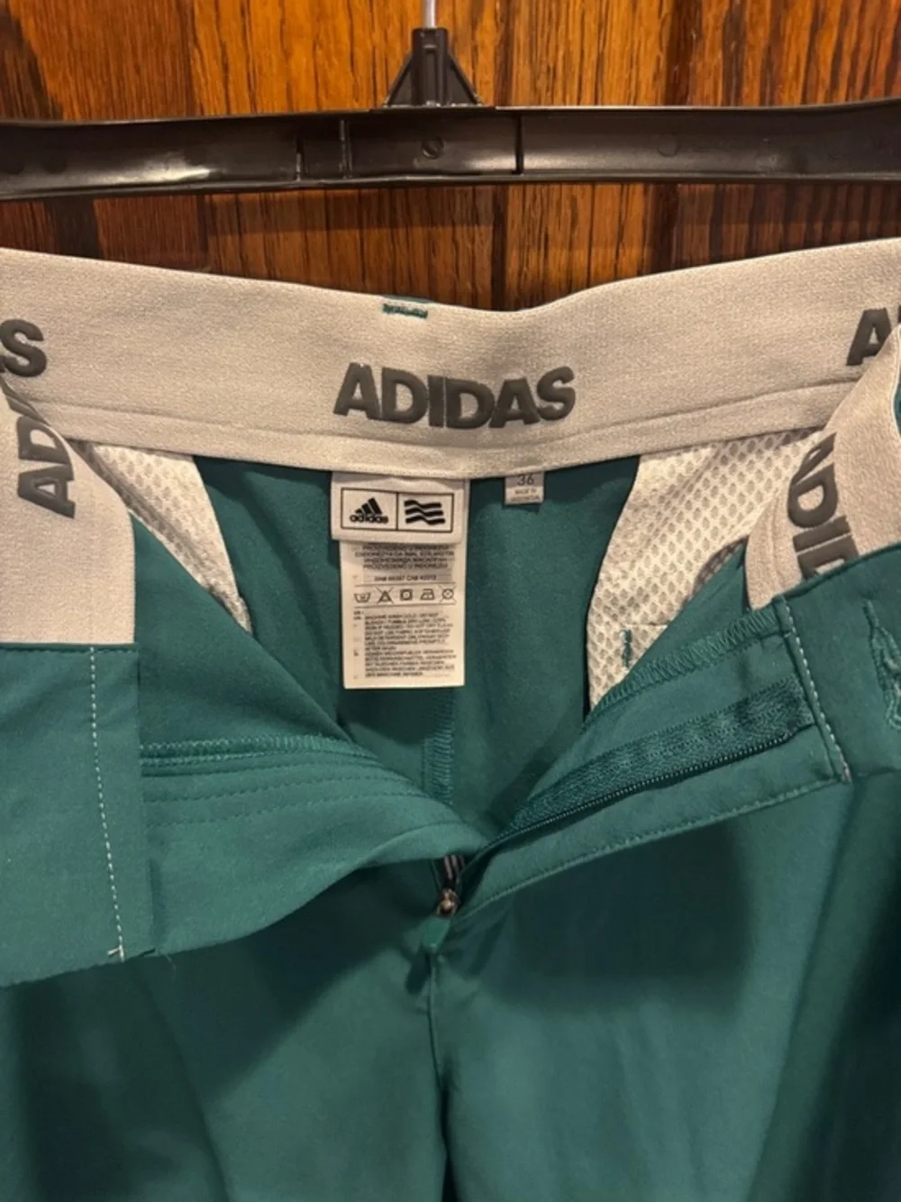 adidas Men's Flat Front Golf Shorts - Green